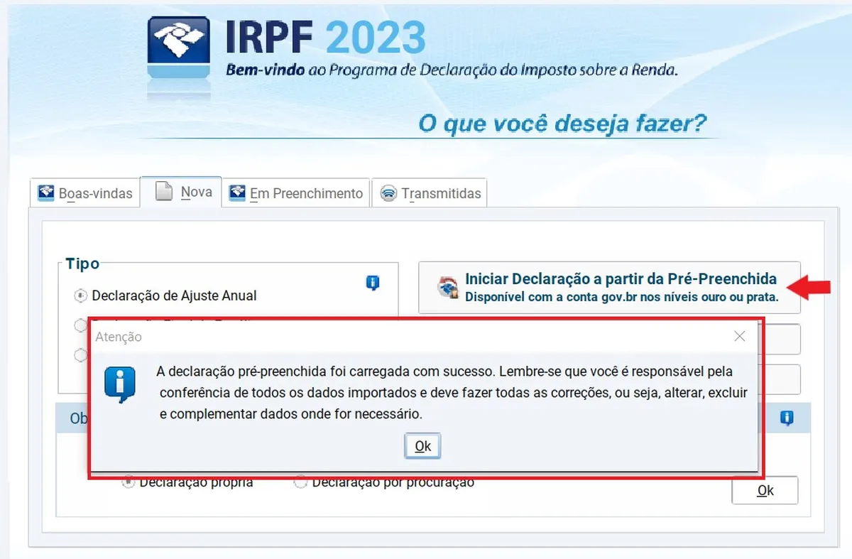 irpf transmitida Estácio