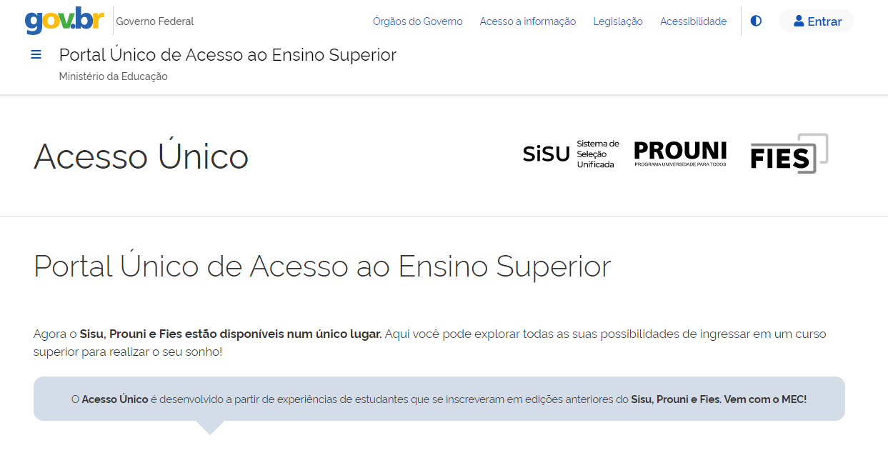 Novo Portal Único de Acesso ao Ensino Superior | Estácio